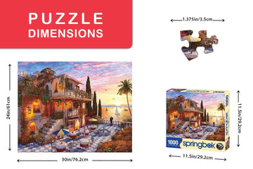 Springbok'S 1000 Piece Jigsaw Puzzle Mediterranean Romance - Made In Usa
