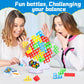 BBnote 64PCS Stack Game for mature-themed & Kids  Tetra Board Tower Games for Family Travel Party  2 Players Balance Stacking Toy  Team Toys Building Block