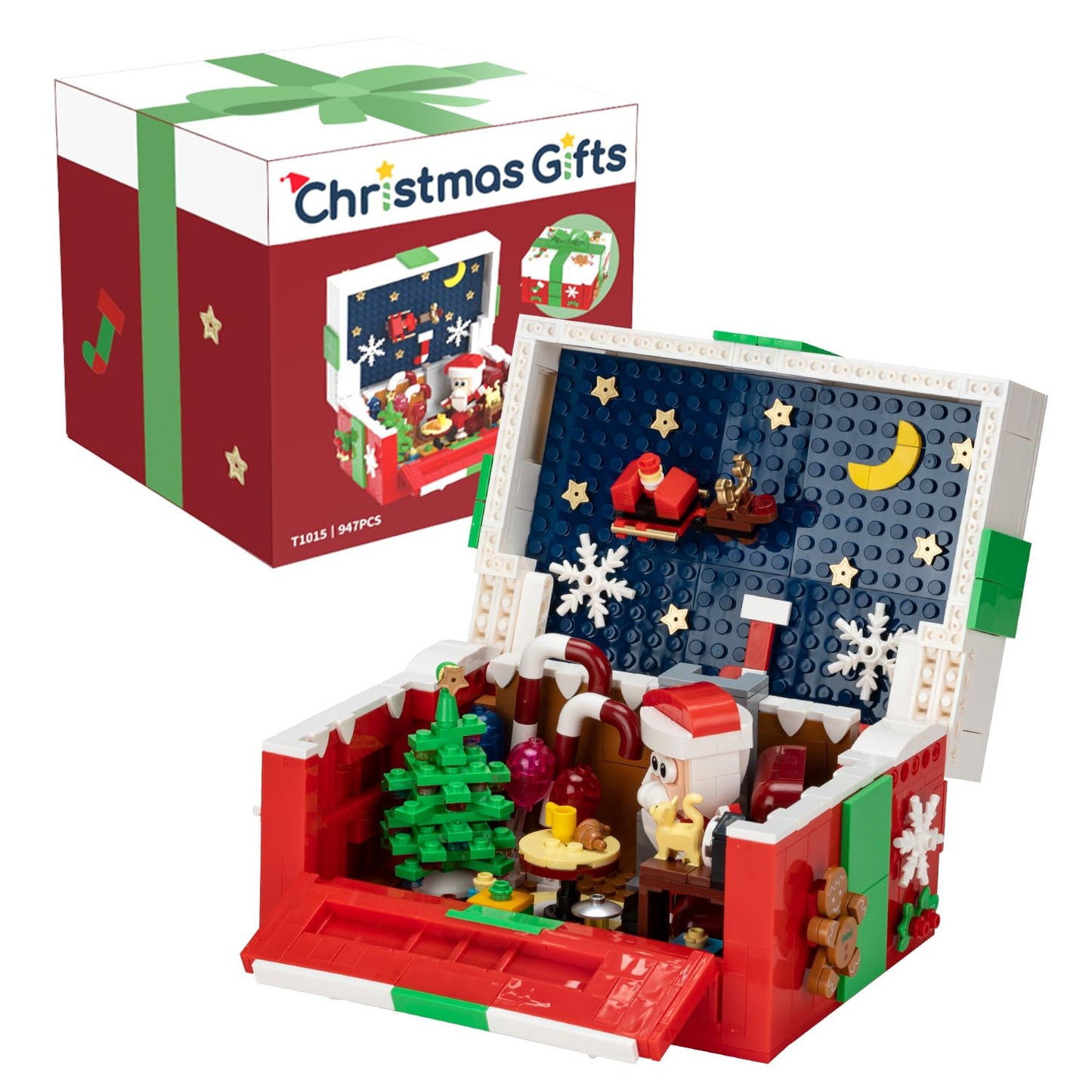 UNCLE BRICK Advent Calendar 2024 Christmas Block Toys Christmas Set Christmas Ornaments Surprise Box Christmas Tree Christmas Nuter Santa Claus  Sets mature-themed Gifts