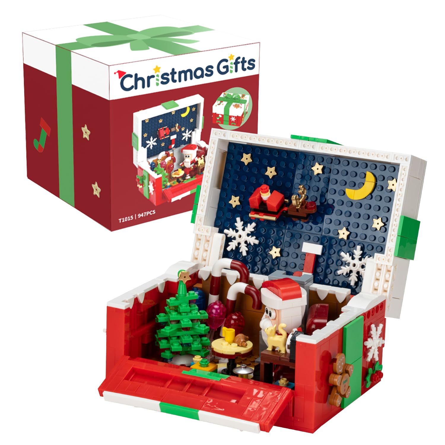 UNCLE BRICK Advent Calendar 2024 Christmas Block Toys Christmas Set Christmas Ornaments Surprise Box Christmas Tree Christmas Nuter Santa Claus  Sets mature-themed Gifts