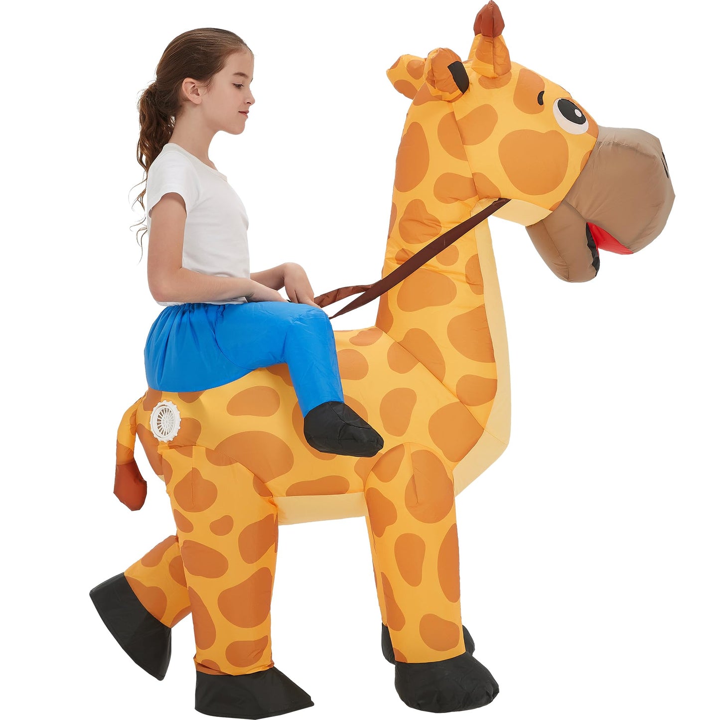 One Casa Blow Up Costume,Inflatable Costumes For Kids,Ride On Giraffe Costume,Halloween Costumes For Girls/Boys (7-10Yrs)