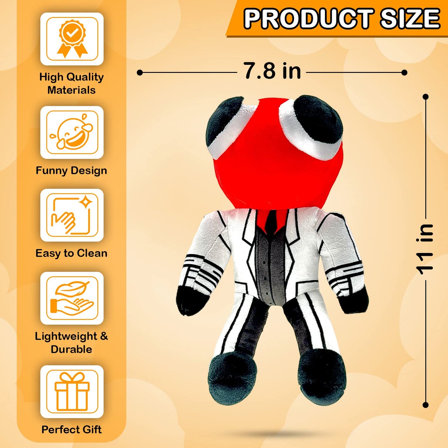 TwCare Red Plush Toy for Kids Adults, Playing with Family, Soft Stuffed Animal Plushie Toys, Plushies Birthday Thanksgiving Chri