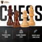 Chess protective coveringy enhanced Chess Set - Wooden Board Game with a Portable Wood Case and SeStorage for Pieces  Set for Kids and mature-themeds (Walnut Wood)