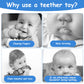 2Pcs Silicone Baby Teething Toys,Remote Control Shape Teething Toys And Phone Teething Toys With 2Pcs Pacifier Clip,Bpa Free Sil