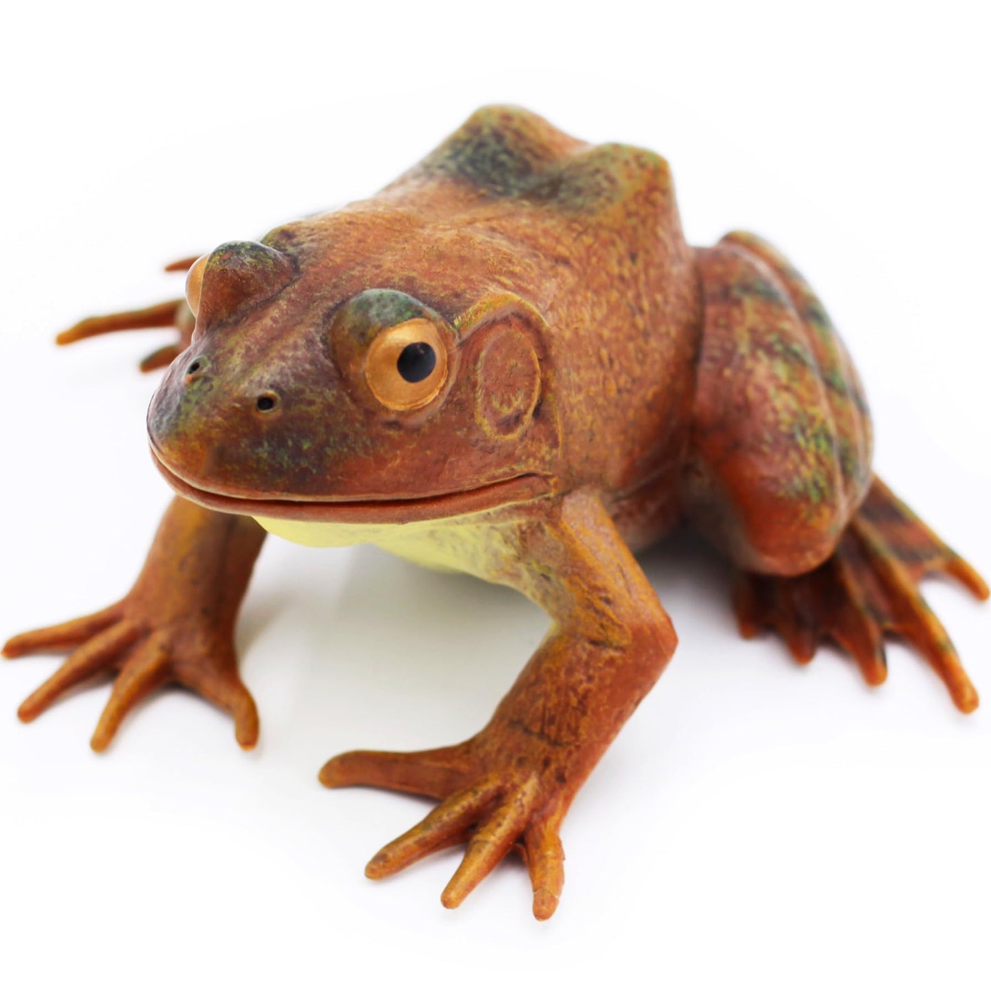 Gemini&Genius Tree Frog Figurine - Realistic Hand Painted Plastic Toy for Kids, Brown, Ideal for Backyard Decor and Educational Play, Ages 3+