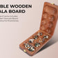 Ajuny Wooden Mancala Board Game Set - Classic Board Games, Portable Folding Travel Mancala Board With Marbles (72+8 Stones), Ide