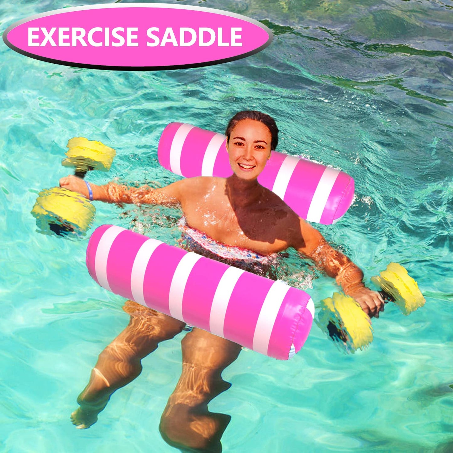3 Pack Inflatable Pool Floats mature-themed Size Water Hck Pool Floaties Toys 4-in-1 Multi-Purpose Floats for Swimming Pool Pool Rafts Lounge Chairs Floating for Vacation Fun and Rest
