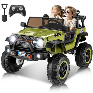 Hikole 2 Seater XL Ride on Car for Kids, 24V 4WD Electric Ride Toys for Big Kids, 20'' Wide Seat, 4 * 100W Powerful Engines, Sof