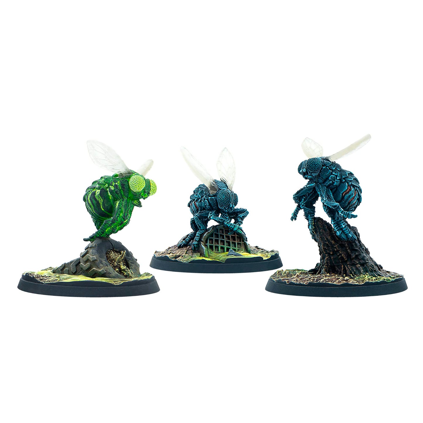 Modiphius Fallout Wasteland Warfare: Creatures Bloatflies - 3 Miniatures, 32Mm Unpainted Figures, Forged In The Fire Wave, Grey