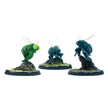 Modiphius Fallout Wasteland Warfare: Creatures Bloatflies - 3 Miniatures, 32Mm Unpainted Figures, Forged In The Fire Wave, Grey
