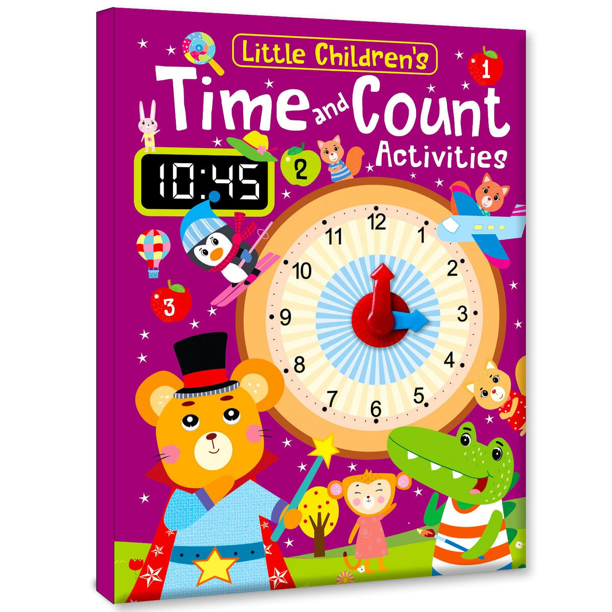 Hello Friend Little Child Time and Counting Activity Book with 32 Activity Pages with Watch Gadget for 4+ yrs.