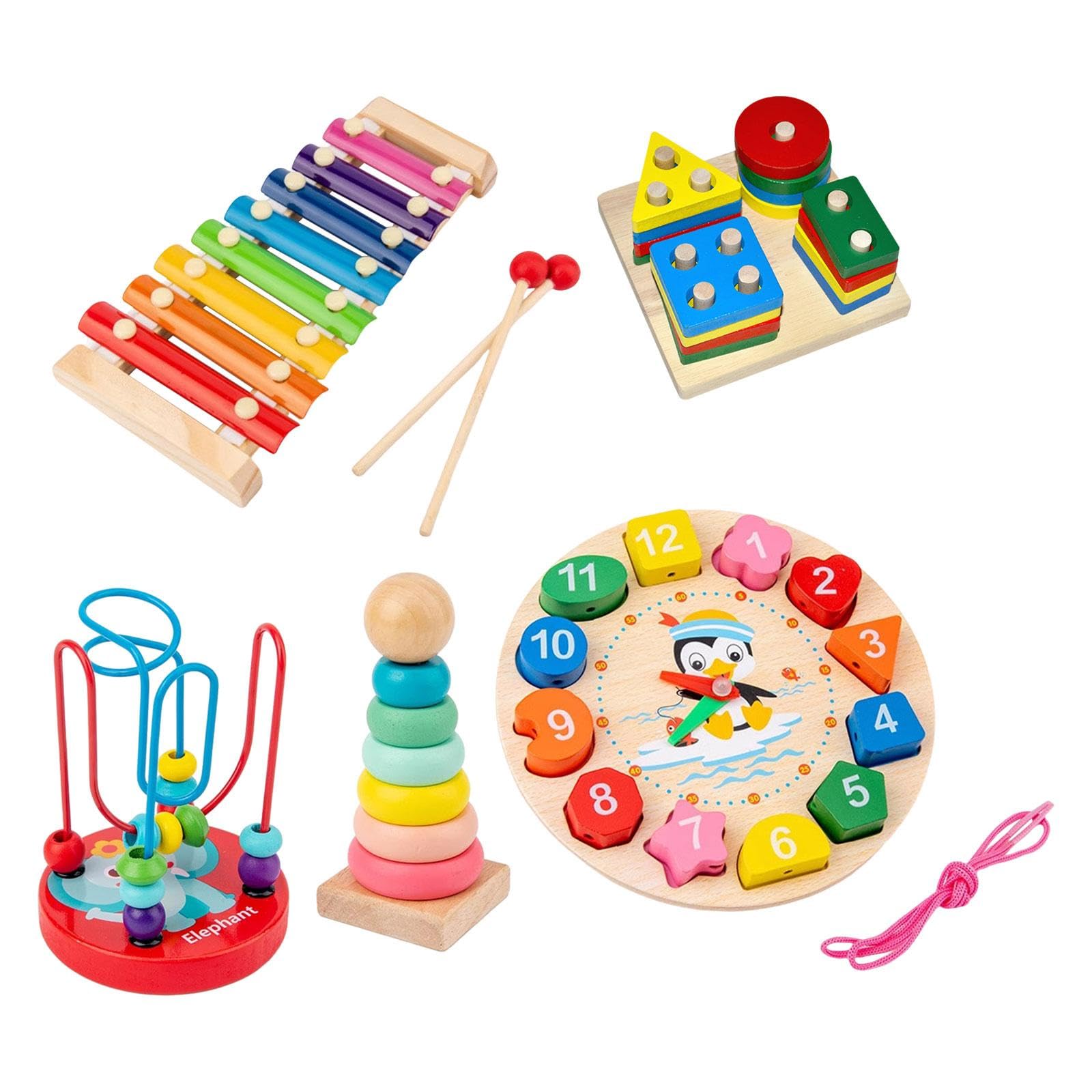 Meadawgs5X Montessori Sensory Toys Activity Center Teaching Clock For Age 2 3 Years+|Toys & Hobbies|Educational|Other Educationa