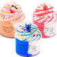 Keemanman Butter Slime Kit, 3 Pack With Blue, Strawberry And Peach Charms, Cute Preppy And Aesthetic Stuff, Stress Toys And Cool Birthday Gifts Ideas For Girls And Boys, Party Favors For Kids
