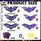 Qyeahkj 36 Set Halloween Bat Suncatchers Crafts for Kids DIY Hanging Bat Window Tissue Paper Crafts Kit Bat Hanging Decor for Ha