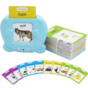 MAYAPHILOS Italian and English Talking Flash Cards, Pocket Speech for Learn Italian, Italian Language Learning Audible Talking F