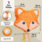 BLUE PANDA Pull String Fox Pinata - 16x13x3 In, Orange Paper, Ideal for Woodland Baby Shower & Birthday Party Decorations