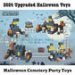 amdohai Magnetic Blocks Halloween Toys for Kids Spooky Town Building Set Halloween Cemetery Party Gift Boys 3+