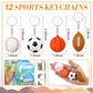 Leifide 48 Pcs Basketball Soccer Football Baseball Party Favors Supplies 12 Silicone Bracelet 12 Drawstring Treat Bag 12 Mini St