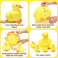 Zomiboo 5 Pieces Duck Stuffed Animals Includes Big Stuff Mommy Duck With 4 Little Baby Duck Plush Toys Soft Duck Family Plush Set With Zipper Pouch For Toddlers Boys Girls (Yellow Duck)
