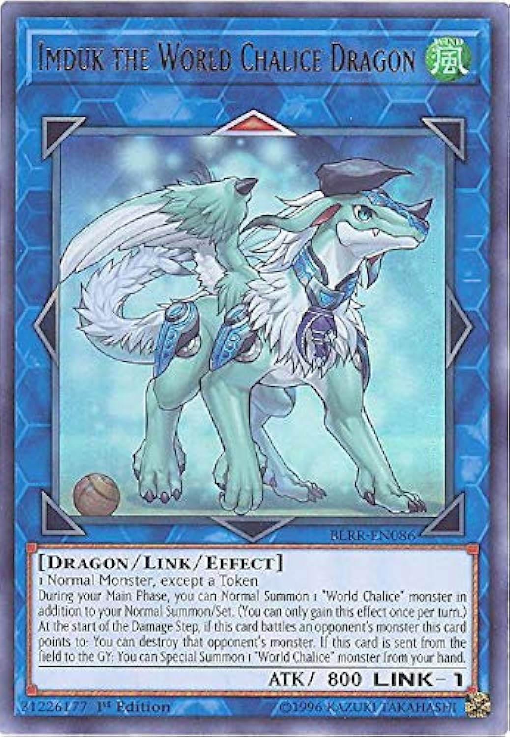 Yu-Gi-Oh! - Imduk The World Chalice Dragon - Blrr-En086 - Ultra Rare - 1St Edition - Battles Of Legend: Relentless Revenge