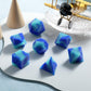 Silicone Glow in The Dark DND Dice, DNDND 7PCS Silicone Rubber D&D Dice Set with Clear Plastic Display Case for DND Role Playing