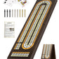 Wodgod Cribbage Board Game Set,With 9 Metal Pegs,2 Decks Of Playing Cards,Built-In Magnetic Storage,Instruction Included, Foldab
