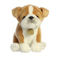 Aurora Adorable Miyoni Tots Bulldog Pup Stuffed Animal - Lifelike Detail - Cherished Companionship - White 8.5 Inches