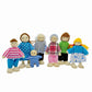 Wooden Dollhouse Family Set Dollhouse Dolls Wooden Doll Family Pretend Play Figures, 7 Piece Miniature Doll House Doll Figures, 