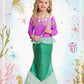 Zaisuifun Princess Dress Up Mermaid Costume Little Girls Mermaid Dress Halloween Cosplay Costumes, Purple, 5-6 Years(Tag 130)