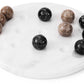 Radicaln Marble Tic Tac Toe 10 Inches Black and Oceanic Handmade Board Game for mature-themed and Family - Ideal Outdoor & Travel Game  Fun Gift for mature-themeds  Best for Coffee Table Centerpiece
