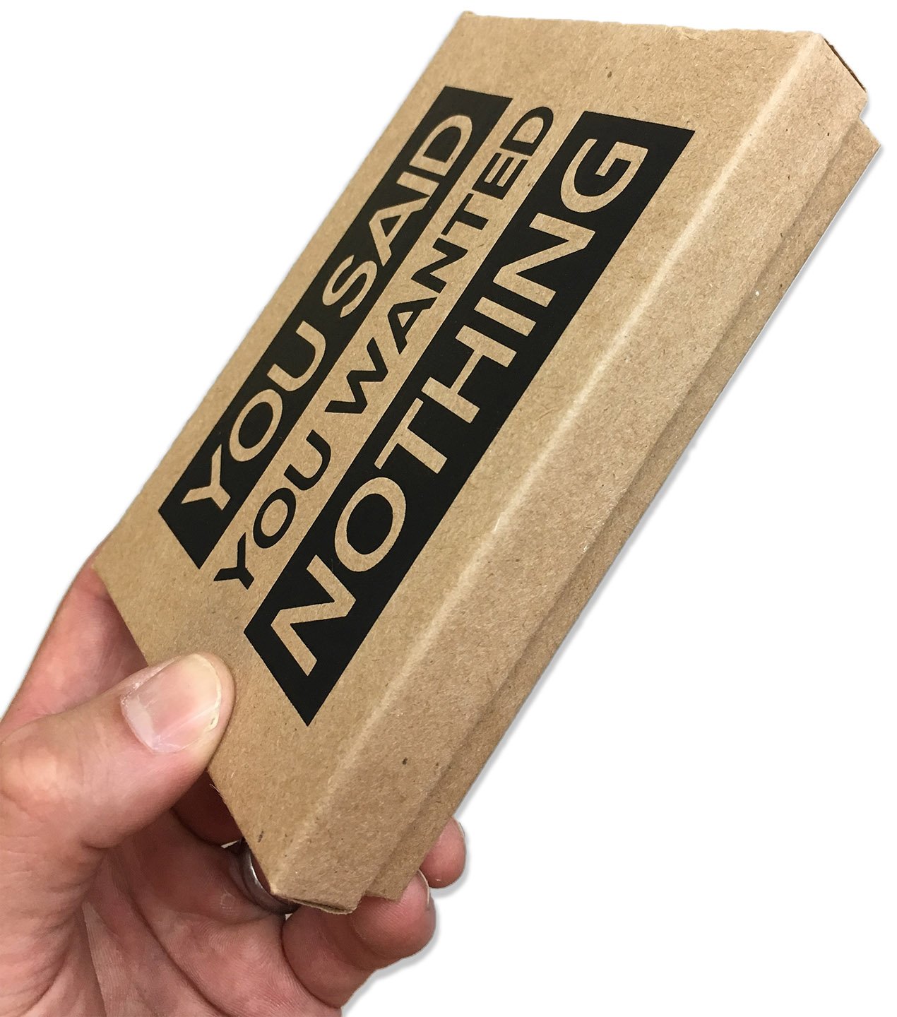 Deluxe Box of Nothing - You Said You Wanted Nothing Prank Gift Box Gag Gift for Friends Kraft Paper Gift Box Clean Humor Novelty Gifts for Family Stocking Stuffers