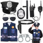 Kyson 8Pcs Police Costume Kit For Boys Police Officer Cop Dress Up Accessories Halloween Career Day (Navy)