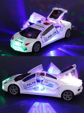 Toy Cars, Police Car Toys For Boys 3-5, Police Car Spinning Toy With Music Lights And Siren, Automatic Door Opening Spin Toy For