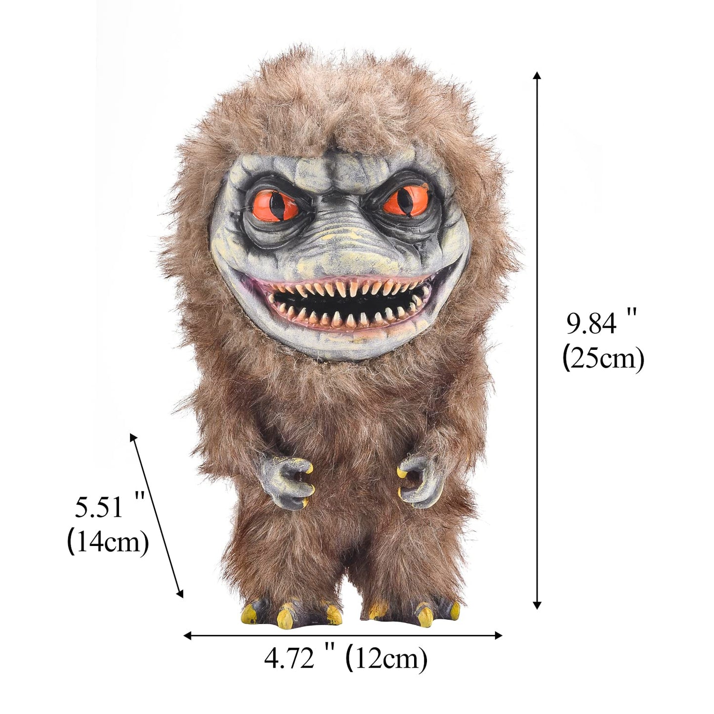 Abitoncc Alien Monster Prop Doll - Creepy Brown Plush Toy, 1" Resin Model, Perfect for Halloween & Collectors