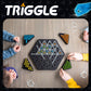 Fat Brain Toys Triggle - Stretch Four To Score [Fun Family Brainteaser Strategy Game For Kids, Teens, & Adults] Rubber Band Tria