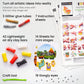 ARTEZA Kids Air Dry Clay, 42 Bars, Dinosaur Modeling Clay Kit, 14 Mini-Stages, 14 Googly Eyes, 3 Glitter Glues, 1 Craft Tool, 7