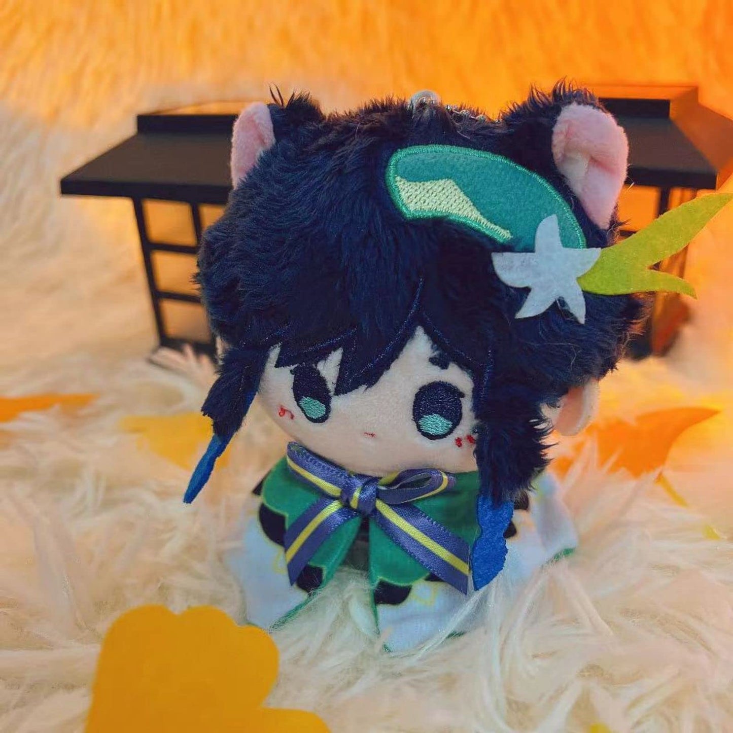 Genshin Impact Plush Toys Venti Zhongli Kazuha Xiao Plush Toy, Keychain Anime Figure Soft Stuffed Gift For Game Fans(Venti)
