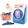 Deao Washing Machine Toy For Kids Dollhouse Furniture Pretend Play Household Appliance Realistic Sounds With Lights Laundry Play