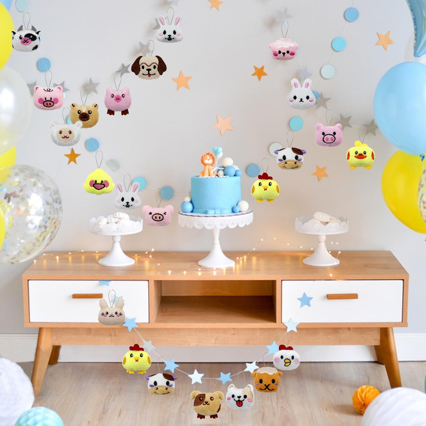 40 Pcs Mini Farm Animal Plush Toys Set Cute Small Animal Stuffed Keychain For Party Favors Keychain Ornament For Goody Bag Easte