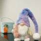 Madanar Easter Pajama Gnome Plush Holding Peep Bunny Swedish Decor For Tiered Tray Shelf Table Decorations (Easter)