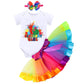 Watermelon Outfits For Baby Girl 2Nd Birthday Outfit Cake Smash Romper Rainbow Tutu Skirt Headband Photo Shoot Toddler Summer Me