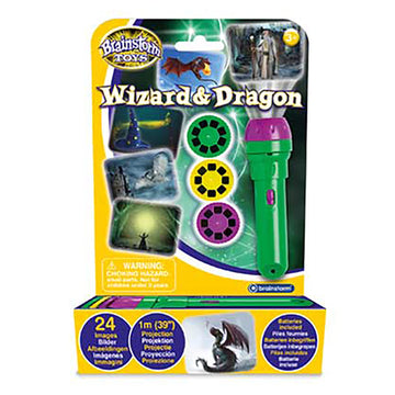 Brainstorm Toys Wizard And Dragon Children'S Flashlight And Projector Toy