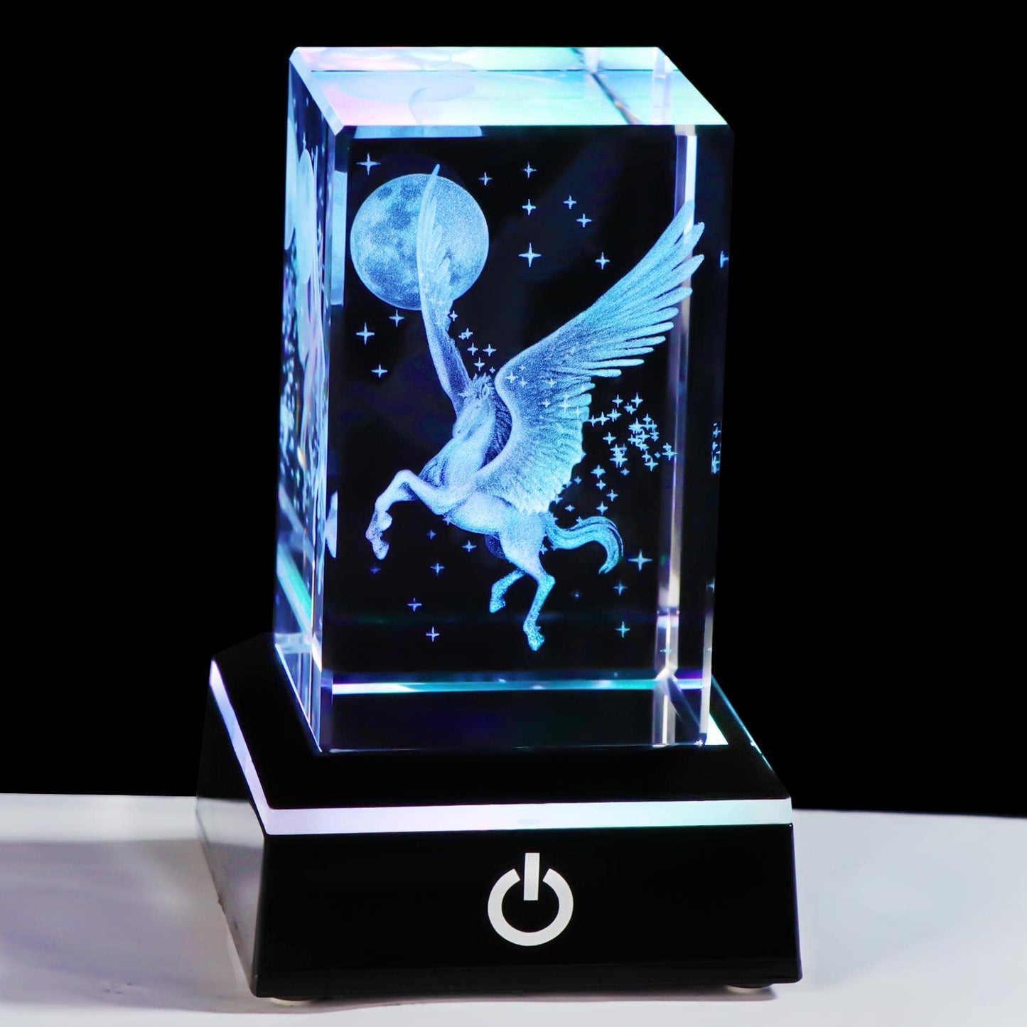 YWHL Unicorn Gifts for mature-themed Women  3D Crystal Unicorn Figurines with Light Base for Girls  Birthday &  Home Decor Collection
