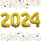 GOER 42 Inch 2024 Gold Foil Number Balloons for 2024 New Year Eve Festival Party Supplies Graduation Decorations