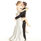 Wedding Collectibles Funny Kissing Wedding Cake Topper With Bride And Groom | Fun, Humorous Figurine | Fine Porcelain | 5.5 Inches