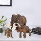 Vankcp 3Pcs Figurines Mammoth Family Toys,Realistic Ancient Elephant Figurines Model, Cake Toppers Playset Eduactional Toys Part