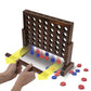 GoSports 1 Foot Width enhanced 4 in a Row Game Dark Wood Stain with Connect Coins  Portable Case and Rules