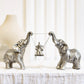 Tohlucs Elephant Statue.Silver Elephant Decor For Women,Mom Gifts.Elephant Figurines Brings Good Luck.Decoration Ornaments For Living Room,Table Centerpiece, Shelf, Office Decor (Silver)