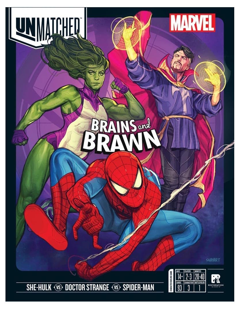 Restoration Games Unmatched: Marvel - Strategy Fighting Game for Family, Teens & Adults - Cardboard - Model CSGUNMATCHMAR5