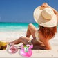 Grobro7 12Pack Inflatable Pool Drink Holder Floating Coasters Multi Shape Swimming Cup Holder Water Floats Kids Bath Toys Great